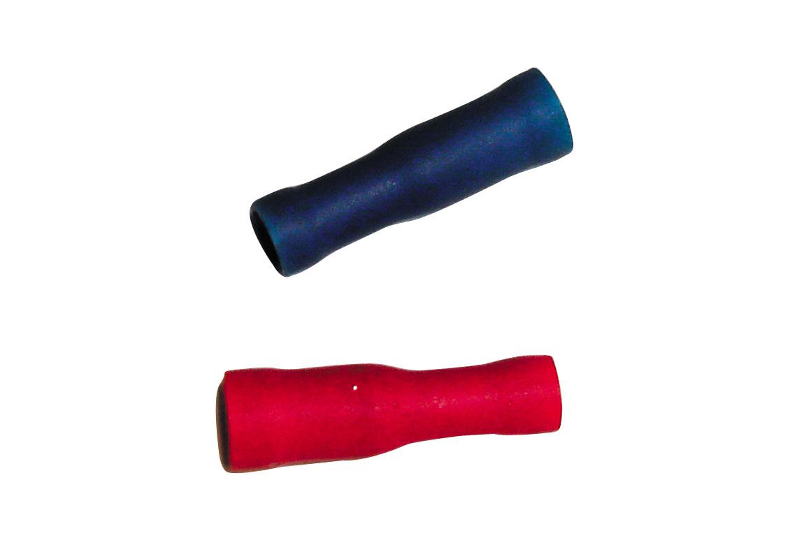 100 COSSES ROUGES RONDES FEMELLES PRÉ-ISOLÉES À MANCHON PVC - SECTION CÂBLE : 0,25-1,65 mm²